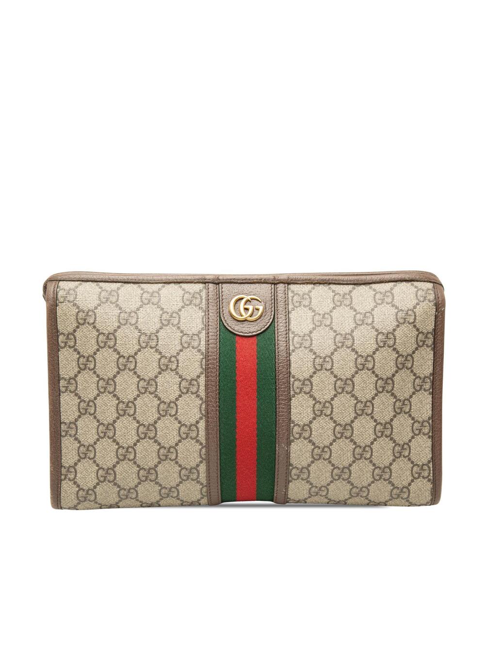 Gucci Gg Supreme Web Ophidia Clutch #356693G56B